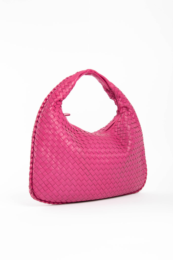 Vintage Bottega Veneta Pink Intrecciato Shoulder Bag