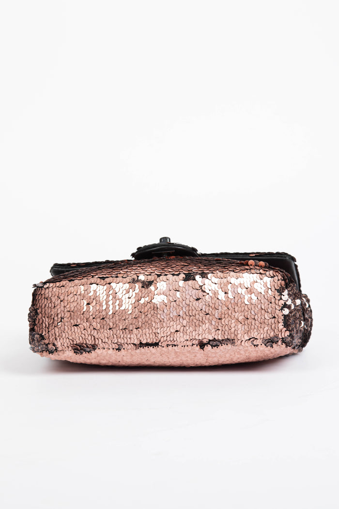 RARE 2010s Chanel Sequin Mini Rectangular Single Flap Bag