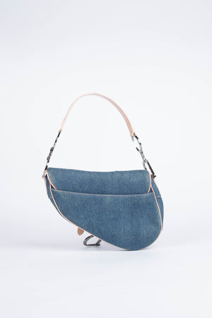 Vintage Christian Dior Galliano Denim Saddle Bag