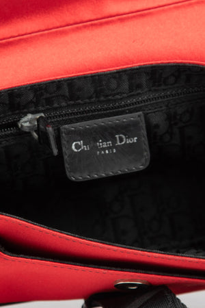 RARE Christian Dior Hardcore Mini Red Satin Bag