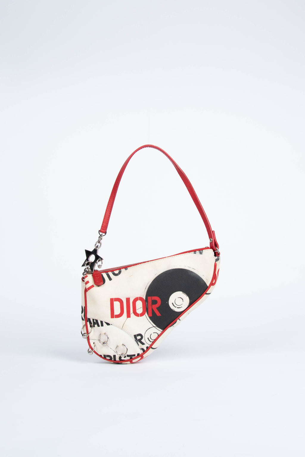 RARE 2000s Christian Dior Hardcore Piercing Saddle Bag