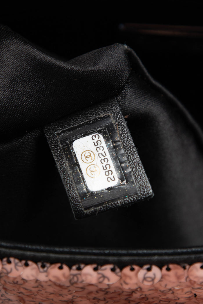 RARE 2010s Chanel Sequin Mini Rectangular Single Flap Bag