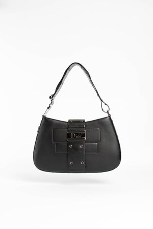 Vintage Christian Dior Black Street Chic Shoulder Bag