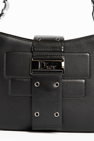 Vintage Christian Dior Black Street Chic Shoulder Bag