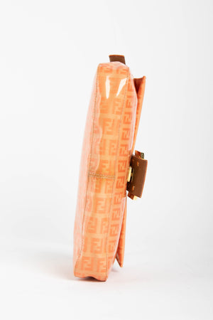 Vintage Fendi PVC Zucchino Baguette Shoulder Bag