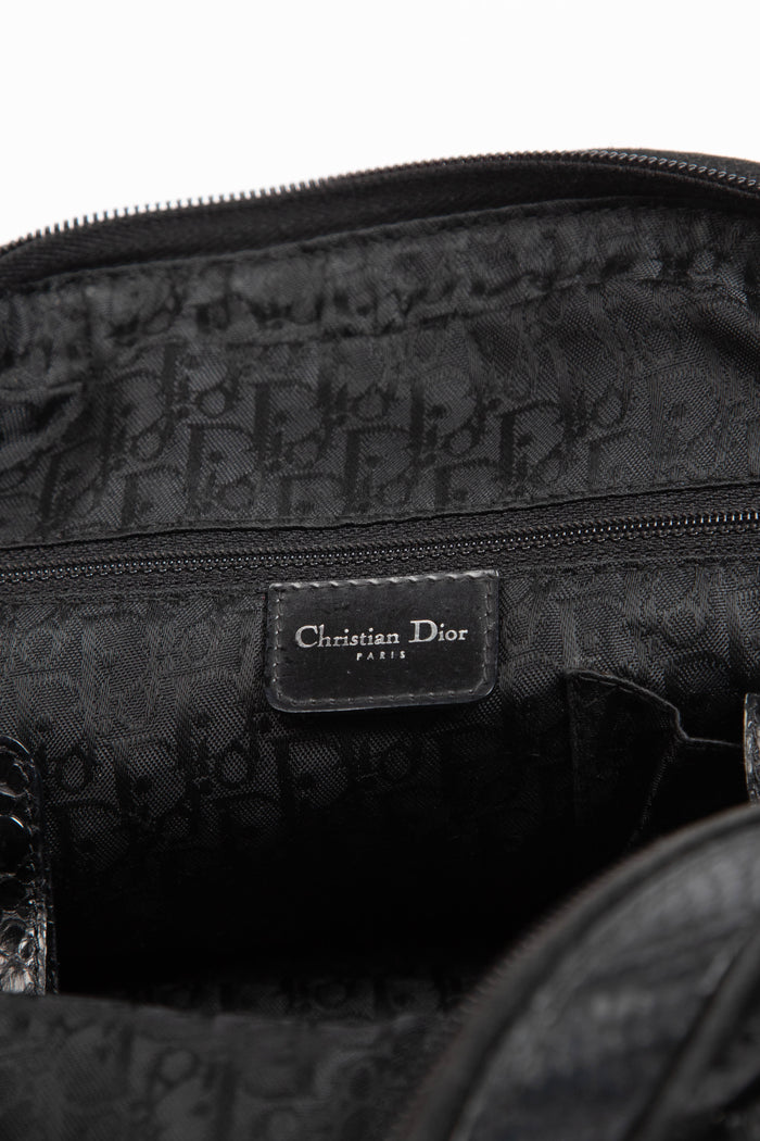 RARE 2000s Christian Dior Black Gambler Dice Shoulder Bag