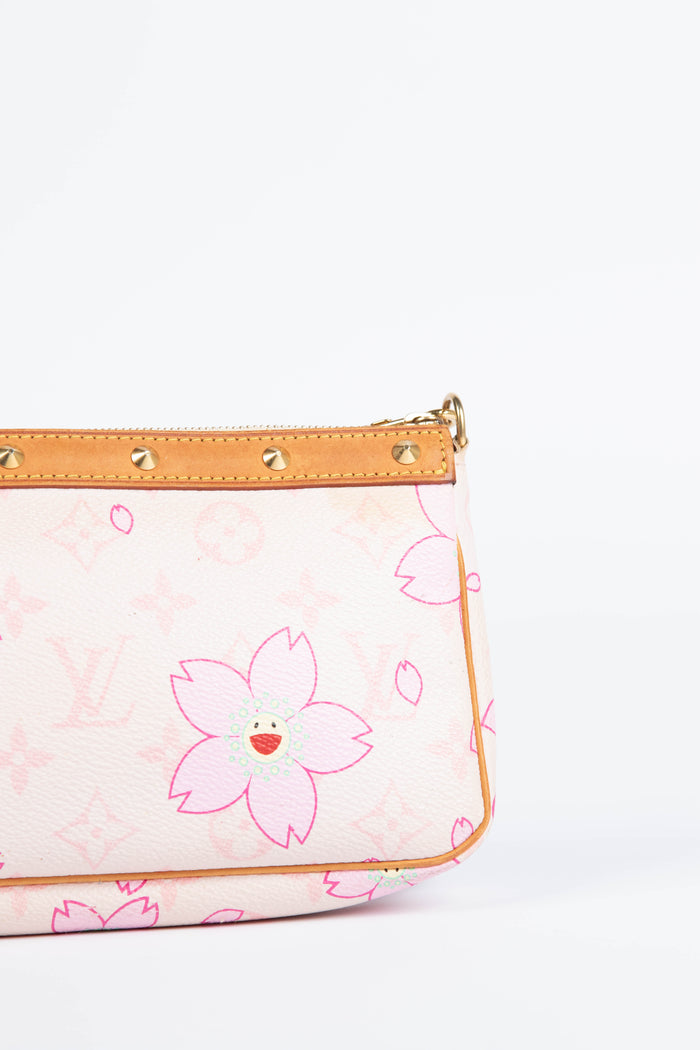 RARE Louis Vuitton x Takashi Murakami Pink Cherry Blossom Pochette Accessoires