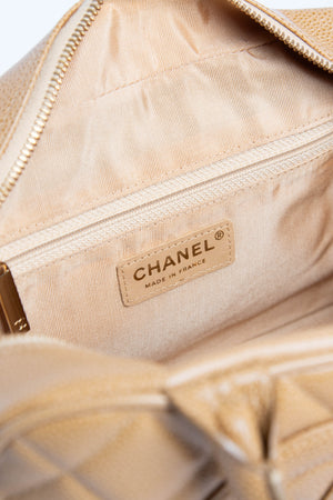 Vintage Chanel Caramel Caviar Leather Small Bowling Bag