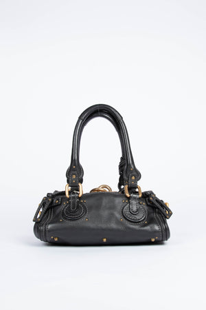 2000s Chloe Black Leather Small Paddington Shoulder Bag