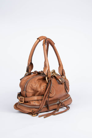 2000s Chloe Brown Leather Paddington Shoulder Bag