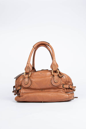 2000s Chloe Brown Leather Paddington Shoulder Bag