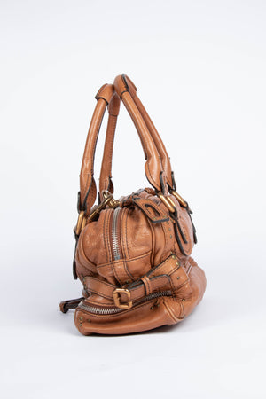 2000s Chloe Brown Leather Paddington Shoulder Bag