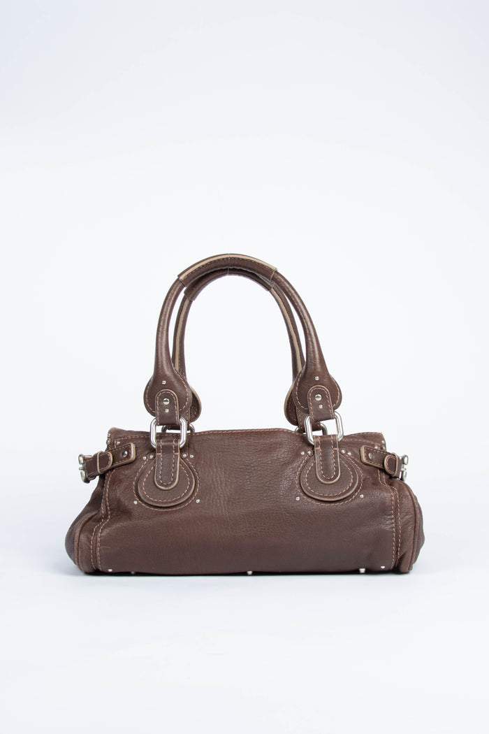 2000s Chloe Brown Leather Paddington Shoulder Bag