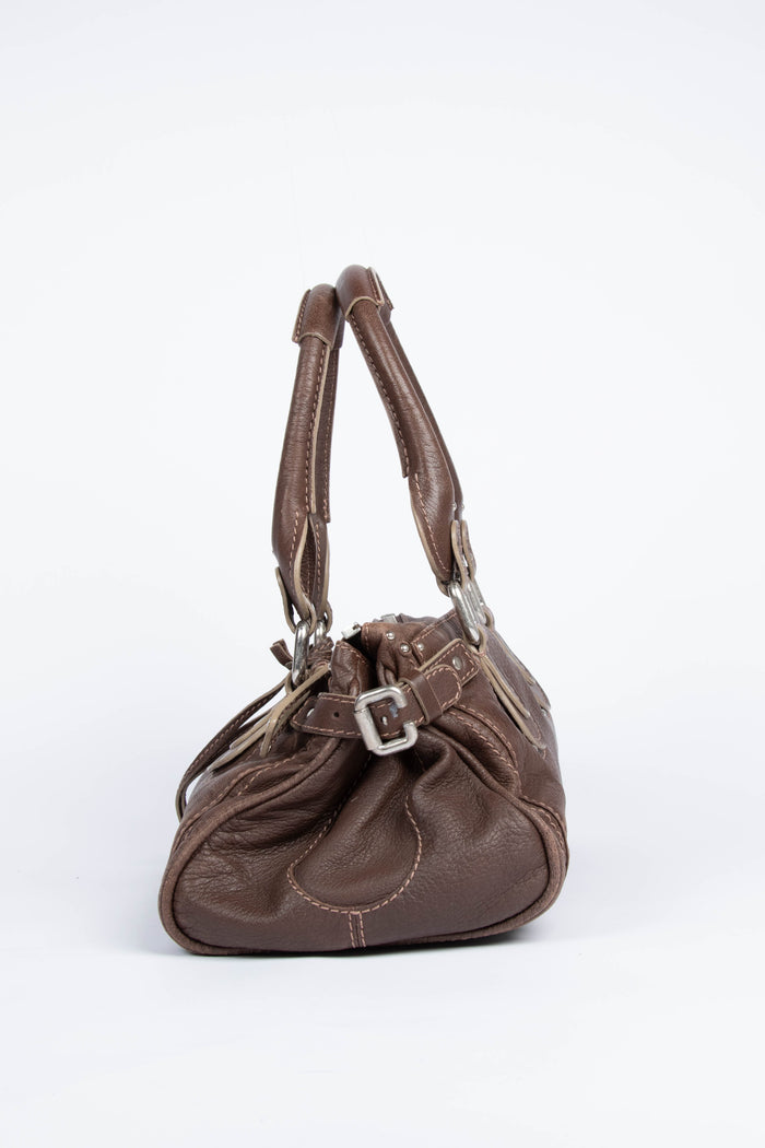 2000s Chloe Brown Leather Paddington Shoulder Bag