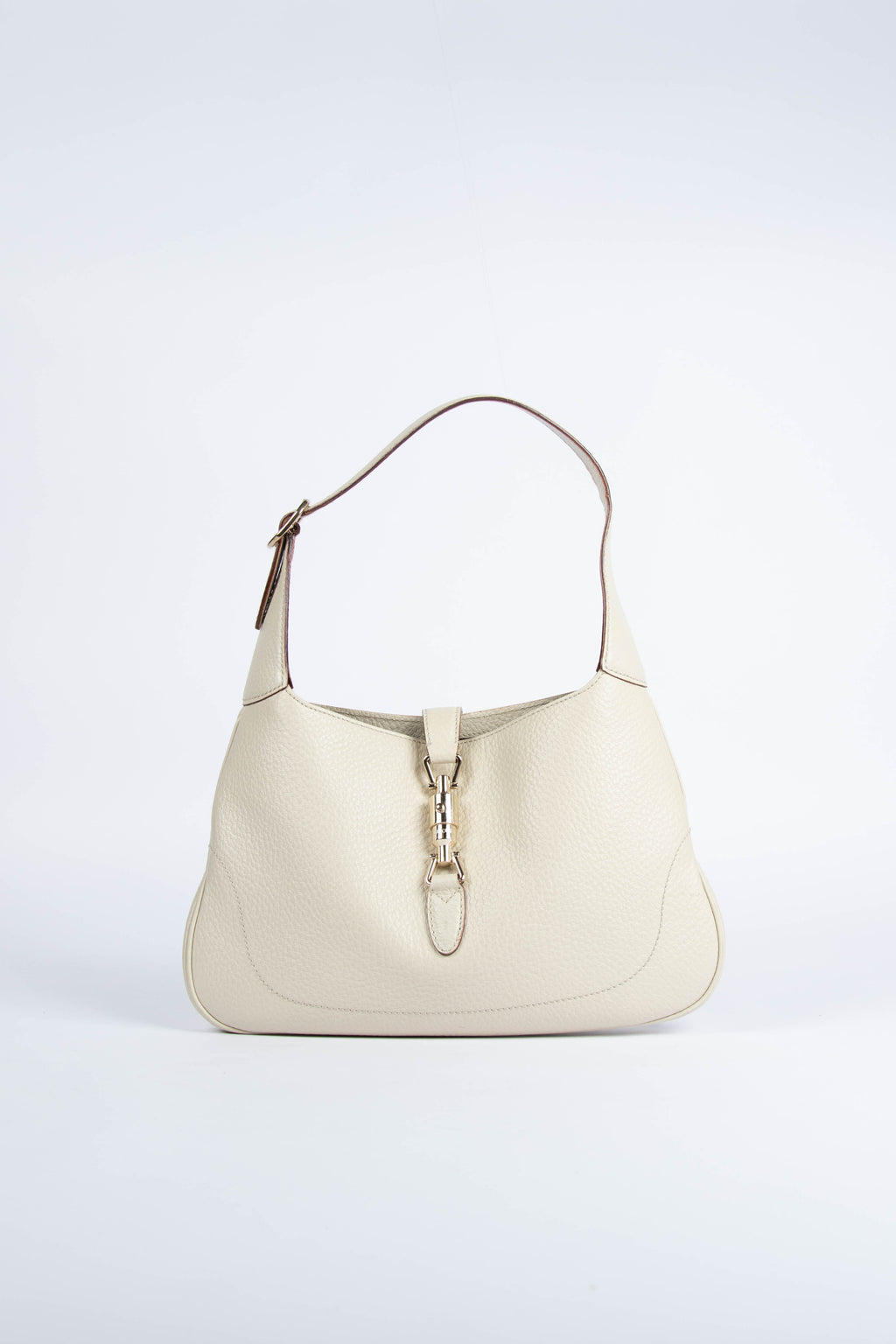 Vintage Gucci Cream Grained Leather Jackie Bag