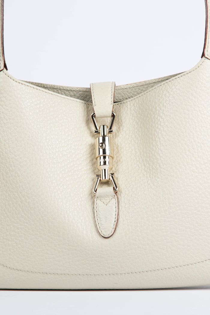 Vintage Gucci Cream Grained Leather Jackie Bag