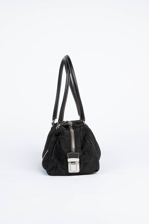 Vintage Prada Black Nylon Shoulder Bag