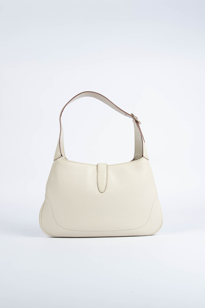 Vintage Gucci Cream Grained Leather Jackie Bag