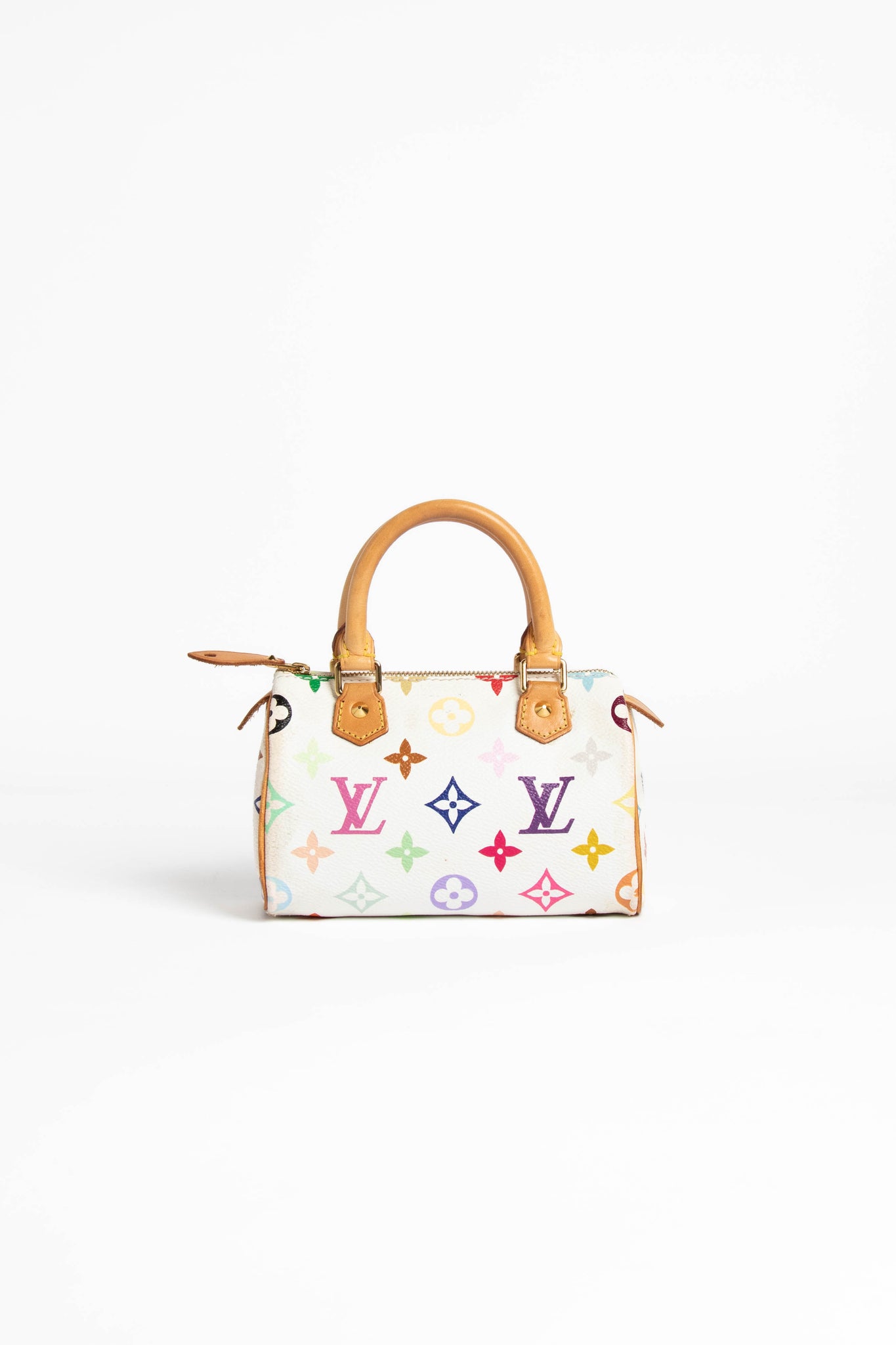 Louis Vuitton, Bags, Super Rare Louis Vuitton Nano Speedy Murakami  Multicolor In White
