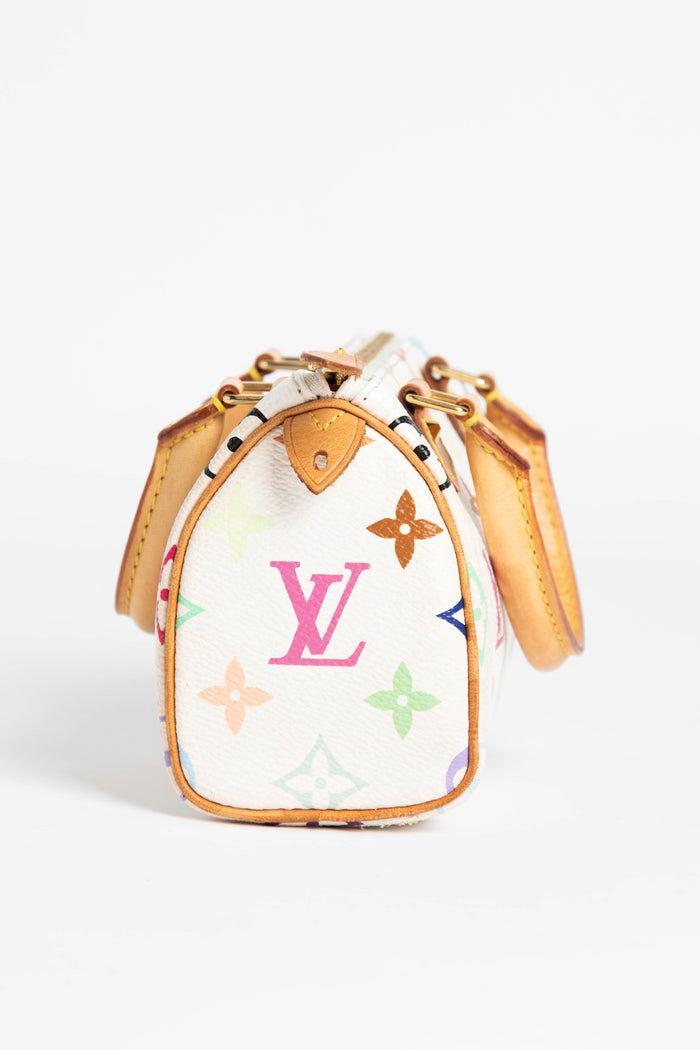 RARE Louis Vuitton Takashi Murakami multicolor nano speedy with crossbody  strap - Organic Olivia