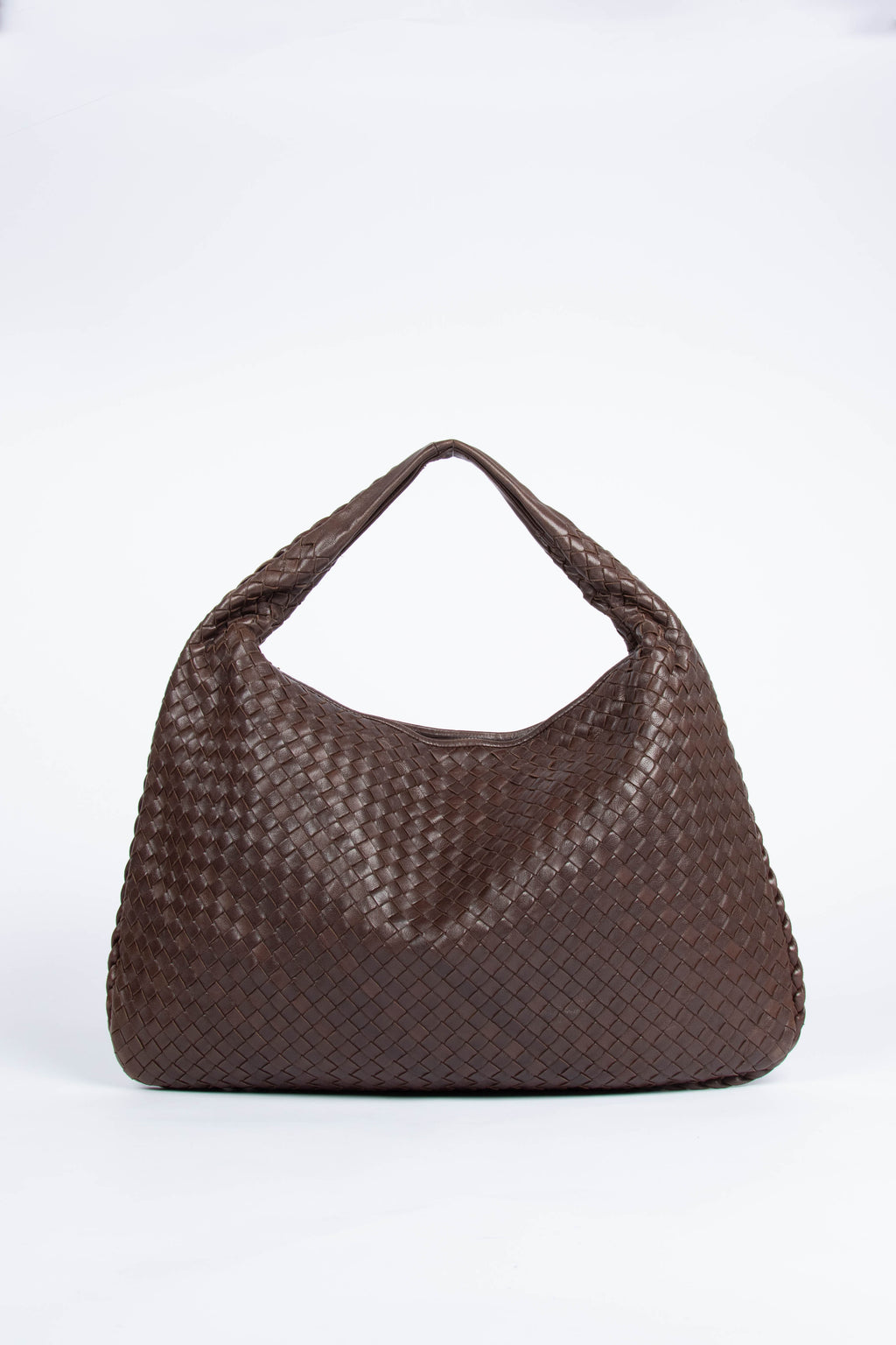 Vintage Bottega Veneta Brown Intrecciato Shoulder Bag