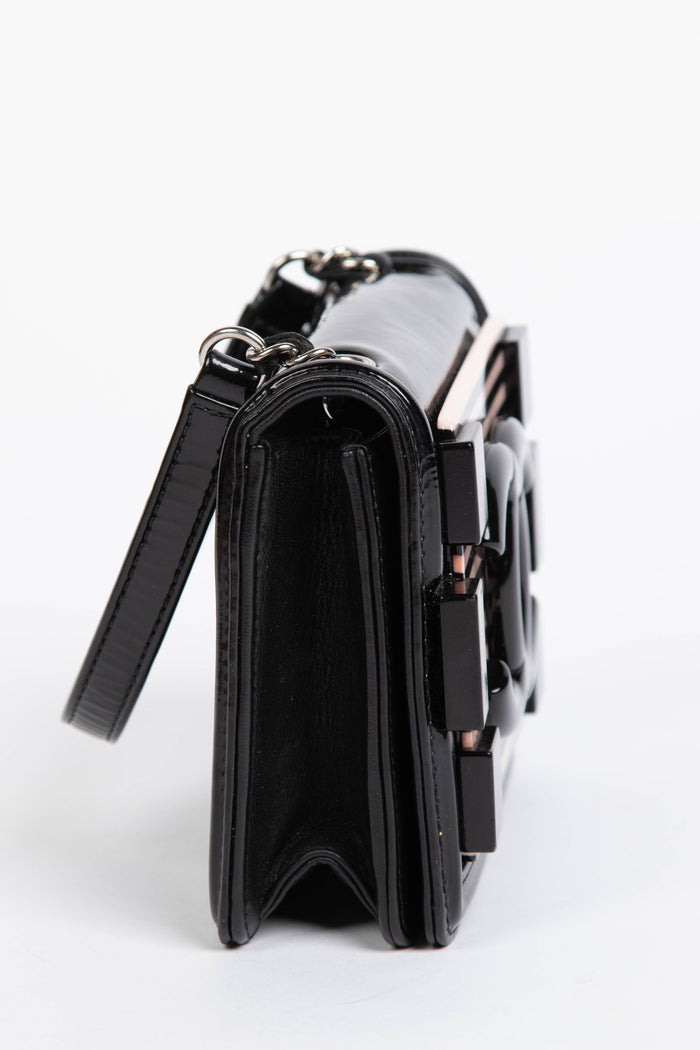 2010s Chanel Pink and Black Plexiglass and Leather Boy Brick Flap Bag