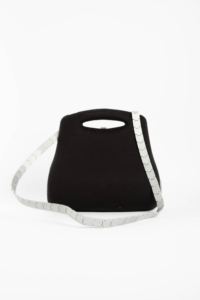 RARE Chanel Black Jersey Milliennium Top Handle Bag
