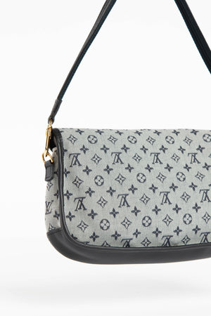 2000s Louis Vuitton Marjorie Navy Shoulder Bag