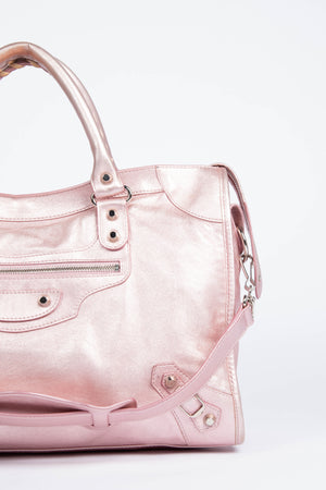 2000s Balenciaga Iridescent Pink City Bag