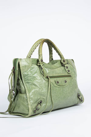 2000s Balenciaga Green City Bag