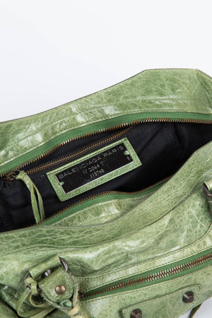 2000s Balenciaga Green City Bag