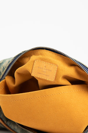 2000s Louis Vuitton Blue Denim Baggy PM Monogram Shoulder Bag