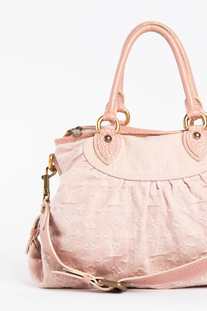 Vintage Louis Vuitton Neo Cabby Pink Denim Tote Bag