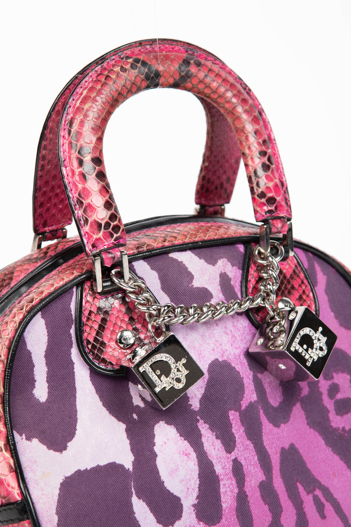 RARE 2000s Christian Dior Pink Small Gambler Dice Shoulder Bag
