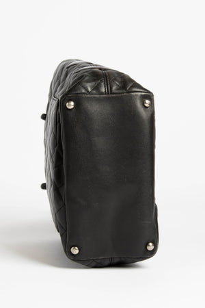 2000s Chanel Rue Cambon Black Small Tote Bag