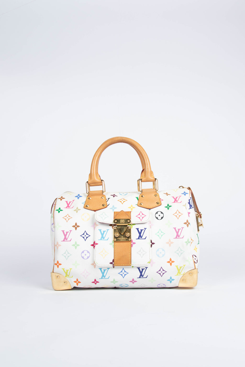 2000s Louis Vuitton x Takashi Murakami Multicolour Monogram Speedy 30 Bag