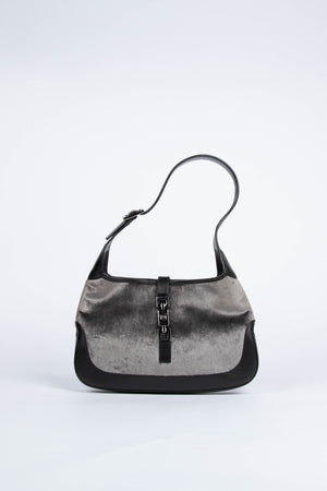 Vintage Tom Ford Gucci Grey Velvet Jackie Bag