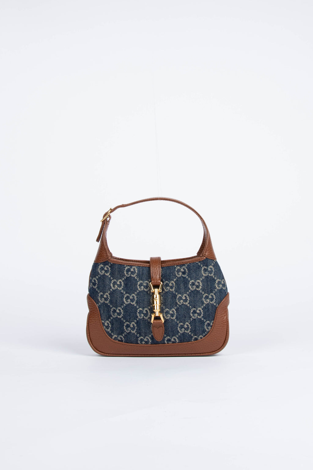 RARE Gucci Mini Denim GG Monogram Jackie Bag