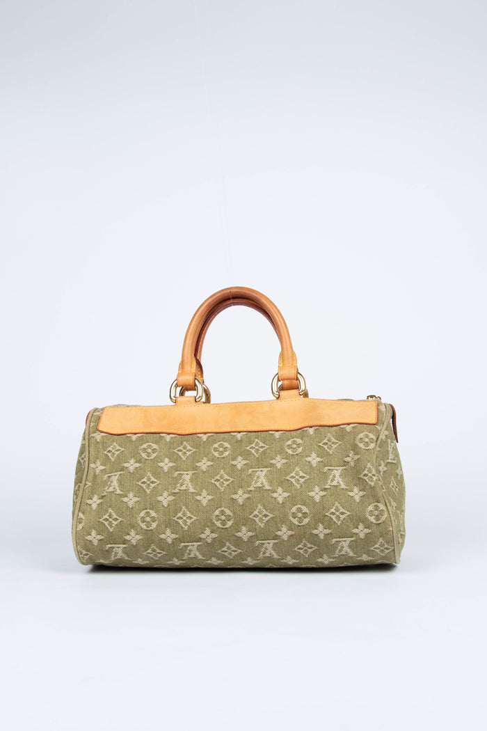 Vintage Louis Vuitton Green Denim Neo Speedy Bag