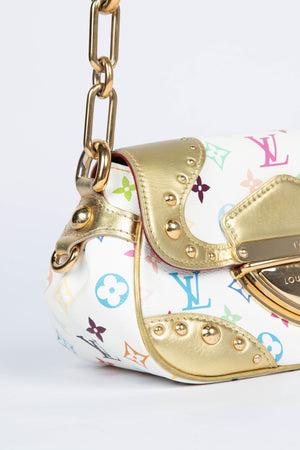 Vintage Louis Vuitton x Takashi Murakami White Multicolour Marilyn Shoulder Bag