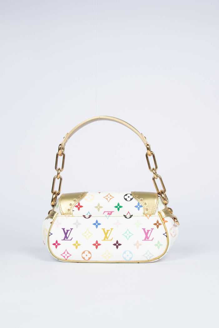 Vintage Louis Vuitton x Takashi Murakami White Multicolour Marilyn Shoulder Bag