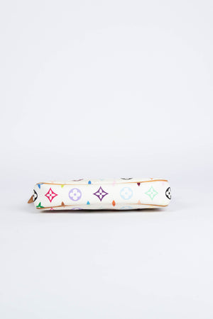 Vintage Louis Vuitton x Takashi Murakami White Multicolour Pochette Accessoires