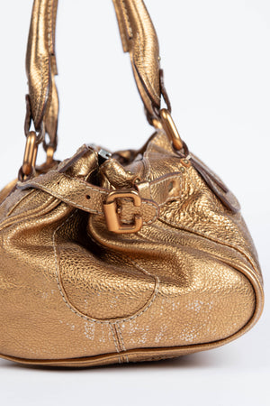 2000s Chloe Gold Leather Paddington Shoulder Bag