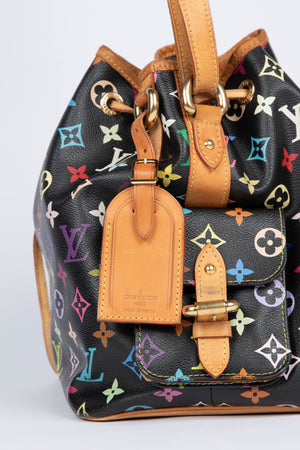 2000s Louis Vuitton x Takashi Murakami Black Multicolour Petit Noé