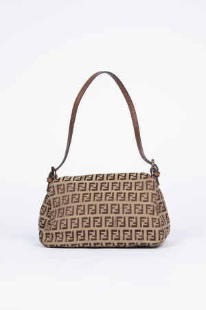 Vintage Fendi Brown Zucchino Shoulder Bag