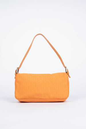 Vintage Fendi Orange Zucchino Shoulder Bag