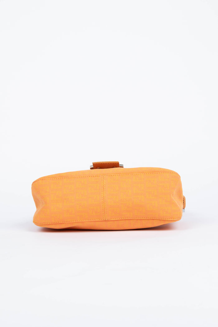 Vintage Fendi Orange Zucchino Shoulder Bag