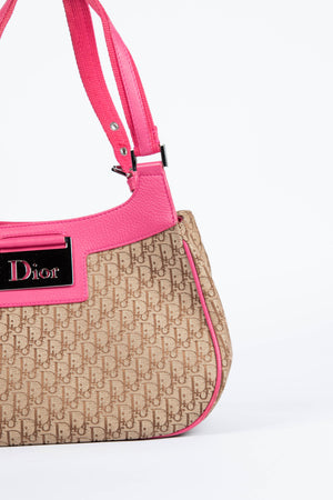 2000s Christian Dior Pink Leather Shoulder Bag