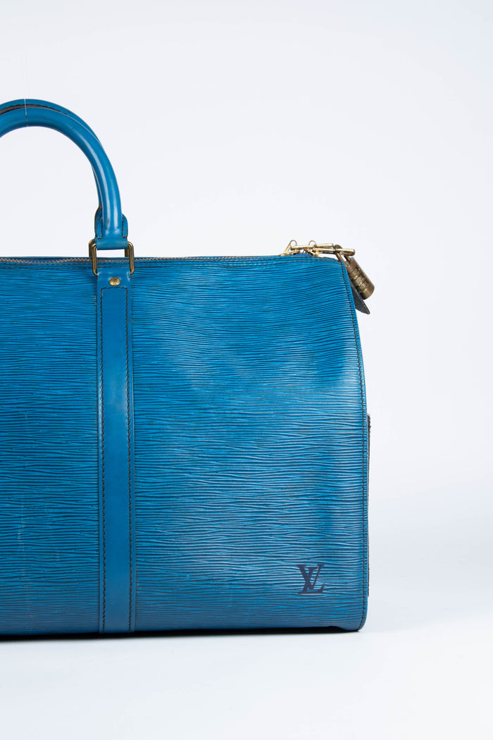 Vintage Louis Vuitton Keepall 45cm Blue Epi Leather