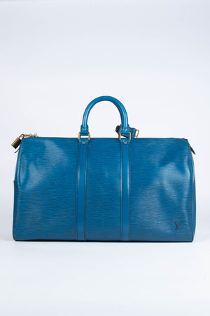 Vintage Louis Vuitton Keepall 45cm Blue Epi Leather